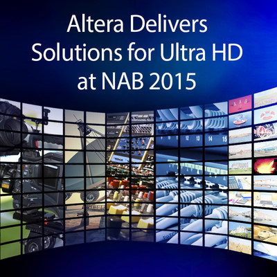 Altera will demonstrate its Ultra HD end-to-end solutions demonstrations at the 2015 NAB 2015 on April 13 to 16, in Las Vegas. Featured for the first time will be the Altera multichannel, real-time H.265 hardware codec implemented as H.265 IP (software) on an Altera FPGA, or programmable logic chip.