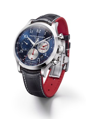 Baume & Mercier teamed up with iconic Shelby(R) Cobra to celebrate the 50th anniversary of winning the FIA International Championship in 1965. This steel 44mm chronograph is limited to 1,965 pieces (#10132). For more information about Baume & Mercier, visit http://www.baume-et-mercier.com.