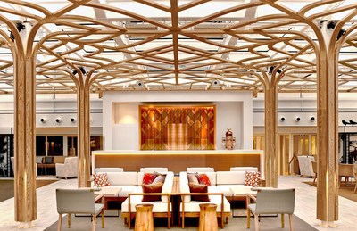 In Viking Star's Wintergarden, blonde wood "trees" stretch their branches up to the glass ceiling, forming a lattice canopy over a serene space where guests can relax and enjoy afternoon tea service complete with hand-selected teas. All throughout Viking Star - the first ship from Viking Ocean Cruises - clean lines, woven textiles and light wood evoke the Viking spirit of discovery and connection to the natural world. For more information, visit www.vikingoceancruises.com.