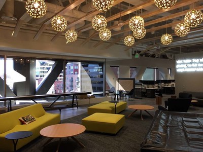 An employee lounge at KPMG's new Ignition center in Denver.