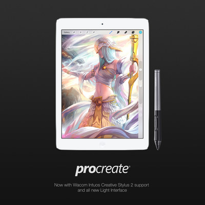 Procreate 2.3 is now compatible with Wacom's Intuos Creative Stylus 2.
