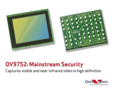 OmniVision's OV9752 CameraChip(TM) sensor captures visible and infrared HD video.