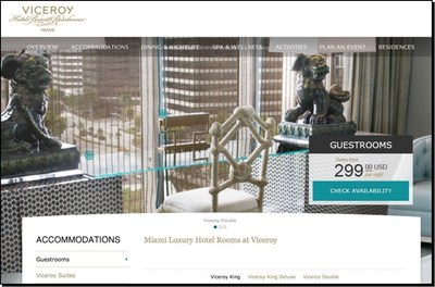 Sabre's in-context booking engine on the Viceroy Hotel Group website connects the point of sale with the point of greatest inspiration.