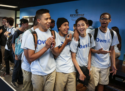 More than 100 teens attended the surprise unveiling of a Keystone Club makeover at the Port of L.A. Boys & Girls Club.  The makeover, which includes a lounge area, a game area and a college-themed study room, was created by associates from Aaron's, Inc. in support of their partnership with the Keystone Club program.  The Keystone Club program helps teens own their future as they develop their character and leadership skills and reach their potential by creating positive change in the community.