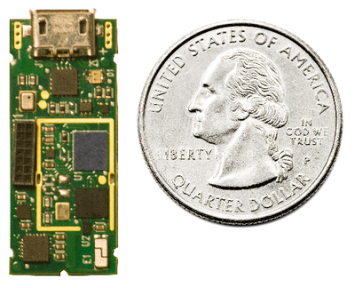 Figure 1: The SP-M310 module, the heart of the Tetra SDK, delivers a highly functional hardware and software solution in a small form factor to speed the wearables development process.