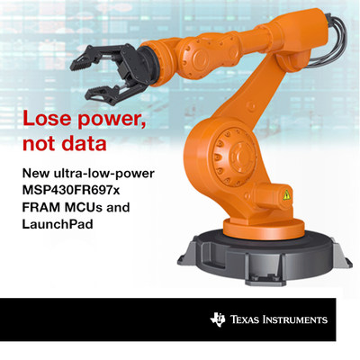 Lose power, not data. New ultra-low-power FRAM microcontrollers from Texas Instruments revolutionize context save and restore.