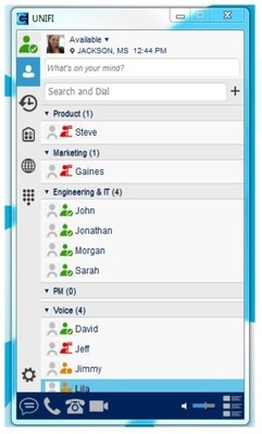 C Spire Business Solutions has introduced a suite of new cloud-based unified communications services that help companies improve real-time workforce collaboration and boost productivity regardless of location. This image shows icons of important applications users can access through a desktop client interface.