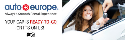Auto Europe continues its commitment to the customer experience by introducing a first-of-its-kind guarantee in the car rental industry.  It promises that your rental car will be "Ready-to-Go" when you get to the counter or else the rental is free.