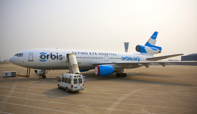 Orbis operates the Flying Eye Hospital (FEH), a fully equipped mobile teaching hospital. On the outside, the plane is like most other aircraft. Inside, it's like no other-it hosts an ophthalmic hospital and teaching facility right on board. Learn more: orbis.org (photo: Geoff Bugbee/Orbis).