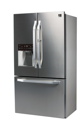 LG Studio's artistic advisor and renowned interior designer Nate Berkus has inspired the design of this new LG Studio 3-Door Counter-Depth French Door Refrigerator with Door-in-Door(TM) (LSFXC2476S), which boasts the largest capacity for counter-depth refrigerators at 23.7 cu. ft. Designed with seamless integration in mind, the refrigerator embodies a pro-style, sophisticated design that incorporates flat doors, a tall water dispenser with stainless steel backing, LED lighting and distinctive door handles.