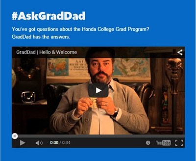#GradDad is a new campaign from Honda Financial Services that seeks to connect with recent college grads.