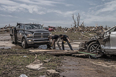 With the support of the Ram Truck Brand and the FCA Foundation, the First Response Team of America will be on-site in flood-stricken central Texas with their fleet of Ram vehicles and community restoration equipment to assist residents with recovery and relief efforts. (Photo courtesy of The Weather Channel)