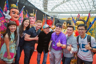 WorldVentures Kicks Off a Market Informational Meeting in Taiwan with 8,000 Guests - WorldVentures' team and the Three Princes dancers. From left to right: Ann Hung, Millie Leung, Kyle Lowe, Executive VP of Sales and Business Development, James Lee, Dr. Wu Yi Che, Jeremiah Gee, and Allen Ewe
