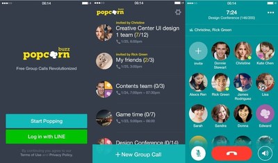 LINE Launches Massive Group Call App "Popcorn Buzz"