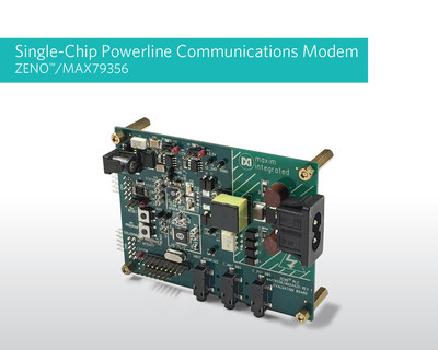 Maxim Integrated's ZENO(TM)/MAX79356 powerline communications (PLC) modem SoC supports all narrowband PLC utility standards.