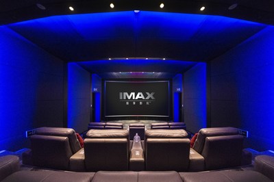 The showroom of the IMAX Private Theatre "Palais(tm)" - jointly developed by IMAX Corp. and TCL - at Le Royal Meridien Shanghai.