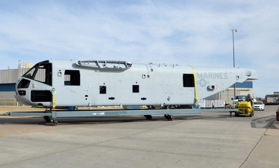 The composite-skinned fuselage will enable prime contractor Sikorsky to begin assembling the third of four SDTA aircraft to further solidify the final production configuration of the CH-53K aircraft for the U.S. Marine Corps.