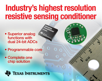 TI's PGA900 is the industry's the highest resolution resistive sensing conditioner, offering performance and precision without compromise.