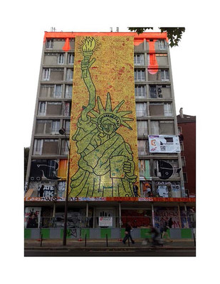 Keith Haring's "CityKids Speak on Liberty" Banner