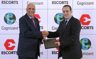 Escorts Partners With Cognizant to Digitally Transform its Businesses. Photo (from left): R. Chandrasekaran, Executive Vice Chairman, Cognizant India, and Nikhil Nanda, Managing Director of Escorts Limited.