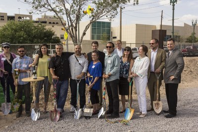 Artistically painted shovels helped El Paso's art scene gain ground yesterday with a ceremonial groundbreaking of Artspace El Paso Lofts, a 51-unit building of affordable live/work housing for artists and their families. The estimated $12.7 million project is funded in part by a $500,000 Affordable Housing Program (AHP) grant from the Federal Home Loan Bank of Dallas (FHLB Dallas) and Wells Fargo. The project is a partnership of the nonprofit organization Artspace, the El Paso Community Foundation, and the city of El Paso.