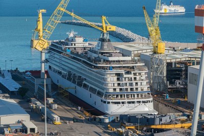 A sister ship to Viking Star, the 930-passenger Viking Sea, seen here at Fincantieri's Ancona shipyard, will launch in early 2016 and will sail popular routes in Scandinavia and the Baltic; and the Western and Eastern Mediterranean.