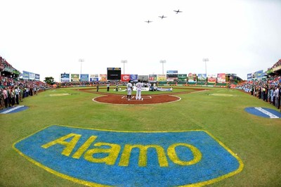 The stadium name change is thanks to a sponsorship agreement with Alamo Rent A Car.