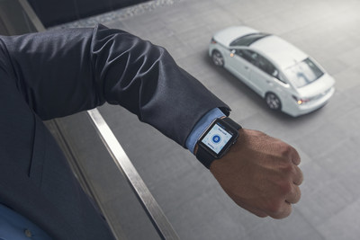 The Hyundai Blue Link Smartwatch app on Apple Watch