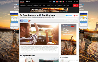 Booking.com Partners with Time Out to Inspire Spontaneous Travelers to Explore New Cities