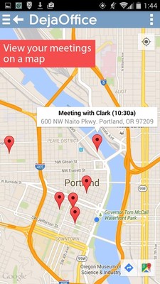 View your meetings on a map
