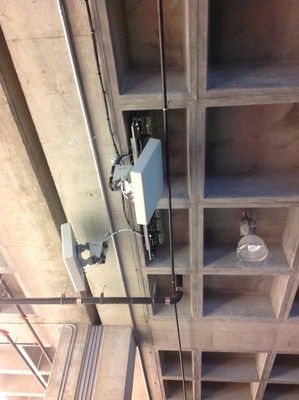 Indoor DAS antennas in a stadium installation