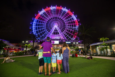 The new Orlando Eye celebrates 4th of July with a 20-minute patriotic lighting show on the 400-foot observation wheel, where more than 64,000 LEDs will be illuminated in red, white and blue.