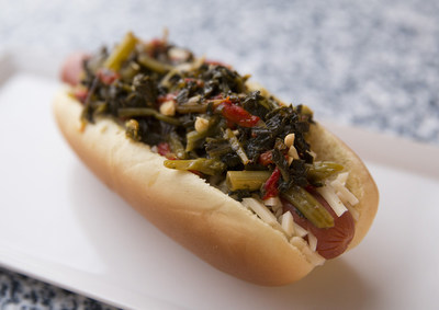 Aramark is celebrating National Hot Dog Month with a delicious roster of gourmet hot dogs, including the South Philly Dog, from Citizens Bank Park.