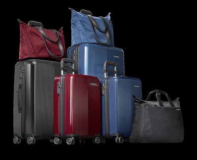 Sympatico is a coordinated collection that combines hard spinner cases with soft companion pieces. Take them together and get rolling or remove one and conveniently carry it with you.