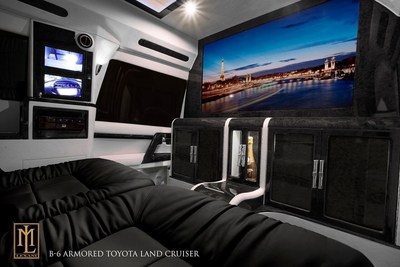 Interior of the NOIR, an armored and luxurious Toyota Land Cruiser Conversion by Lexani Motorcars