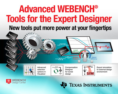 Advanced tools in WEBENCH Power Designer provide experienced engineers with extensive design control, analysis and trouble-shooting capability to create complex power-supply designs. From control-loop compensation to simulation export, WEBENCH Power Designer now puts cutting-edge tools in the hands of expert design engineers to create power supplies for industrial, automotive and communications equipment.