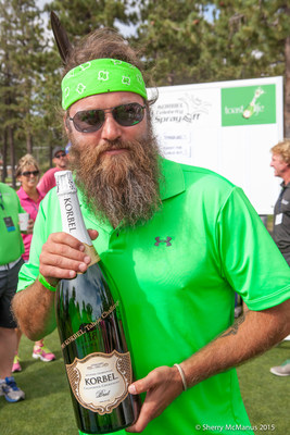 On July 17th 13 of the world's most legendary athletes and entertainers competed in Lake Tahoe for the Korbel Closest-to-the-Pin Challenge as part of the American Century Celebrity Golf Championship, currently being played at Edgewood Golf Course. Duck Dynasty Star Willie Robertson took home the title after teeing off from Hole 17 and placing his ball just 12 feet 1 inch away from the pin, winning a $5,000 donation for Tahoe Wildlife Care from the Korbel Toast Life Foundation.