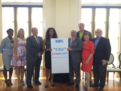 Community and business leaders celebrate the launch of Cox G1GABLAST in Louisiana at a reception at The Americana community, one of the first neighborhoods in the state where the service is available