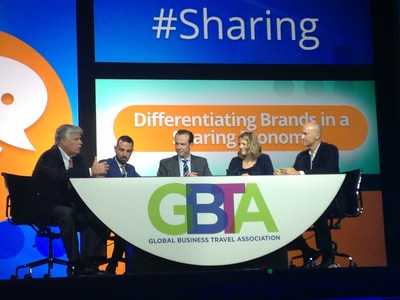 Enterprise Holdings Chief Strategy Officer Greg Stubblefield joined Rufino Perez Fernandez, chief commercial officer of NH Hotel Group; panel moderator Guy Langford, vice chairman of Deloitte; Kaye Ceille, president of Zipcar; and Chip Conley, head of global hospitality and strategy of Airbnb, to discuss how to differentiate brands in the sharing economy.
