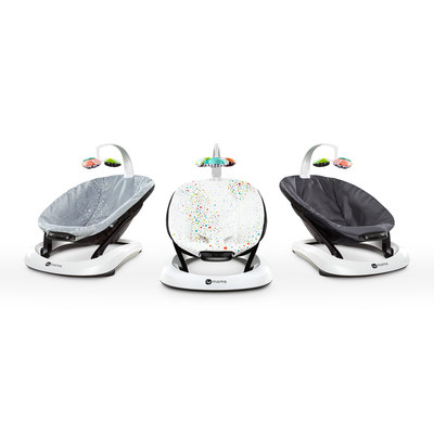 The new 4moms(R) bounceRoo(TM) offers three unique vibration modes to help soothe your baby. The lightweight, portable design is battery-operated, making it easy to take on-the-go.