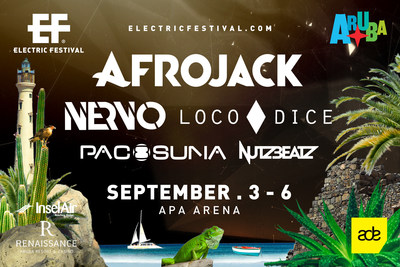 The full lineup for Electric Festival in Aruba on #LaborDayWeekend.