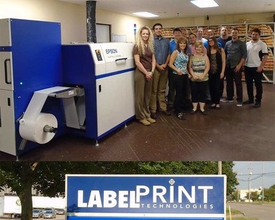 The Label Print Technologies team with their Epson SurePress.