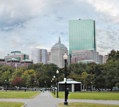 Boston Common view, 380 Stuart Street. Conceptual rendering supplied courtesy of Skidmore Owings Merrill & CBT.