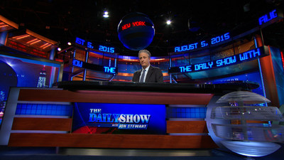 The Newseum will acquire the set of "The Daily Show with Jon Stewart" following Stewart's final appearance as host of the late-night television program on Thursday, Aug. 6. Credit: "The Daily Show with Jon Stewart"