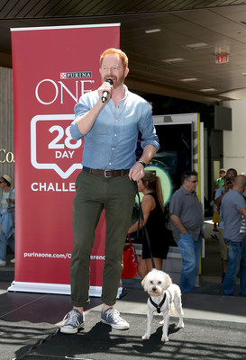 Television star Jesse Tyler Ferguson partnered with Purina ONE and Petfinder to adopt his new dog, Fennel, on Sat., Aug. 8, 2015, in Los Angeles. Ferguson recently took the Purina ONE 28 Day Challenge, learn more at www.PurinaONE.com/MakeONEDifference. (Photo by Casey Rodgers/Invision for Purina ONE/AP Images)