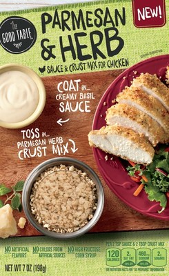 General Mills announces the launch of The Good Table, a new dinner solutions brand line offering restaurant inspired sauce and crust mix for chicken and fish. The entire line of The Good Table products contain no artificial flavors, no colors from artificial sources and no high fructose corn syrup.