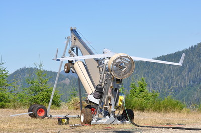 Insitu ScanEagle prepares to launch over the Paradise Fire in Olympic National Park in Washington