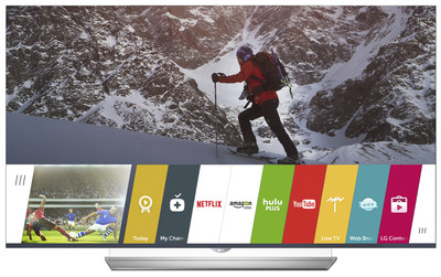 LG Electronics today announced the launch of High Dynamic Range (HDR) streaming on 2015 LG OLED 4K TVs, including the just-announced EF9500 Flat OLED 4K TV series (pictured). Consumers can now enjoy exceptional HDR picture quality streaming directly via the Amazon Video app, available on LG's webOS Smart TV platform.