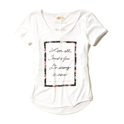 Hollister Girls T-Shirt in support of All Equal, an anti-bullying campaign with Echosmith