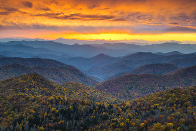 With some of the highest peaks in the Eastern U.S. and more than 100 deciduous tree species, the Blue Ridge Mountains surrounding Asheville, N.C. boast one of the longest and most colorful fall seasons in the world. Area experts are forecasting a particularly vibrant season, thanks to dry summer weather and a favorable El Nino pattern. Asheville serves as a stylish basecamp for travelers with a vibrant culinary scene, 20  craft breweries, a diverse art and music scene and outdoor adventure. (Photo courtesy of FallintheMountains.com)